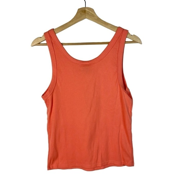 Wild Fable Orange Scoop Neck Ribbed Fitted Tank Top XL - Picture 2 of 3